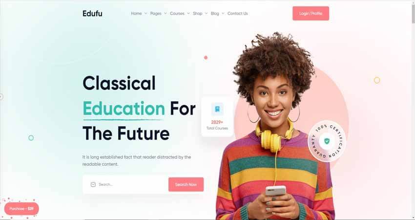 Edufu-Online Courses & Education WordPress Theme