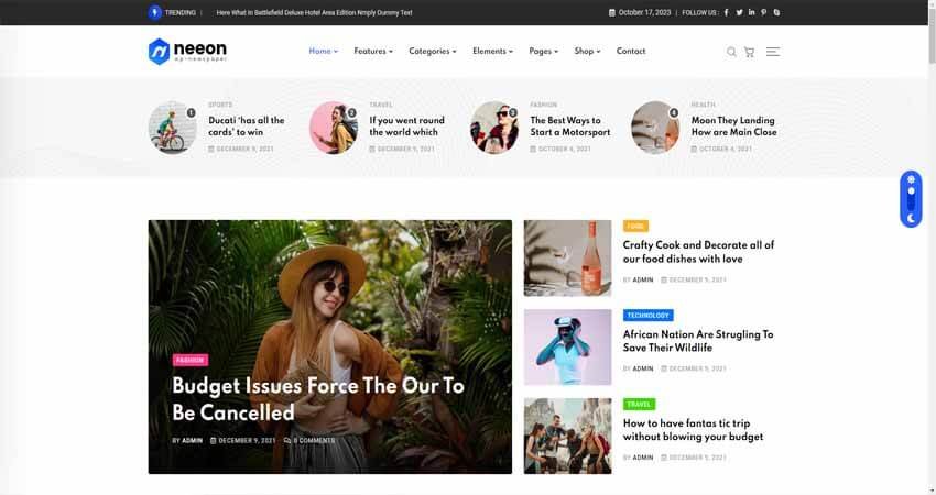 Neeon- WordPress News Magazine Theme
