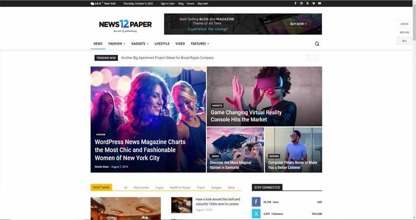 Newspaper -News and WooCommerce WordPress Theme